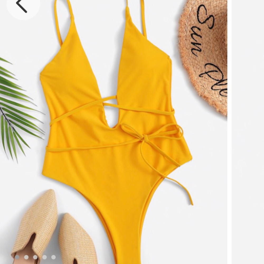 BRAND NEW yellow one piece bathing suit